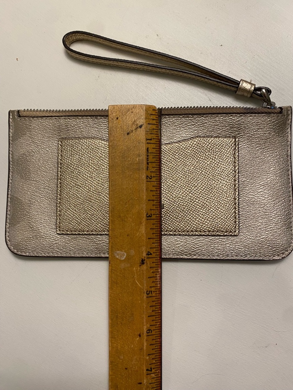 Coach Signature Zip Top Cardholder Wristlet Leather Wallet - Picture 8 of 13